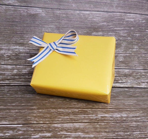 Yellow and shop grey wrapping paper